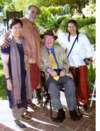 Left to right: Liny, Anand Krishna, Frank Kelly, and Maya